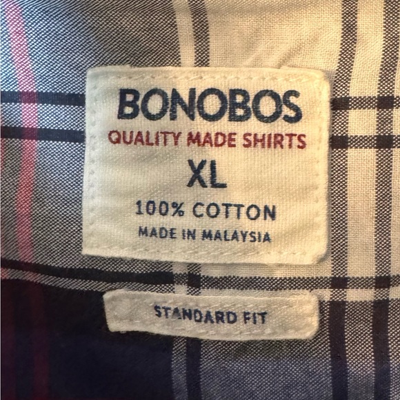 Bonobos Standard Fit 100% Cotton Plaid Button Down- XL - Picture 3 of 6
